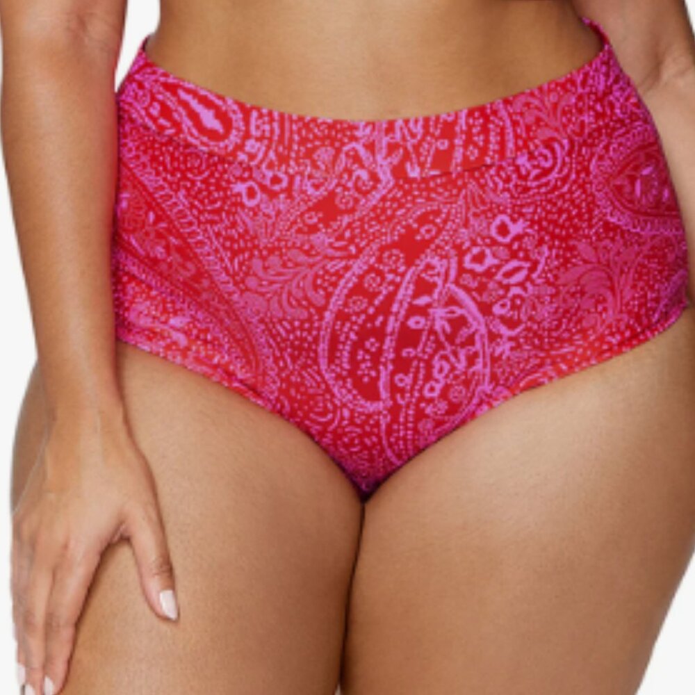 Raisins Las Virgenes Via Top Island Plus Bottom 2pc Bikini Set Red 20W - Picture 9 of 16